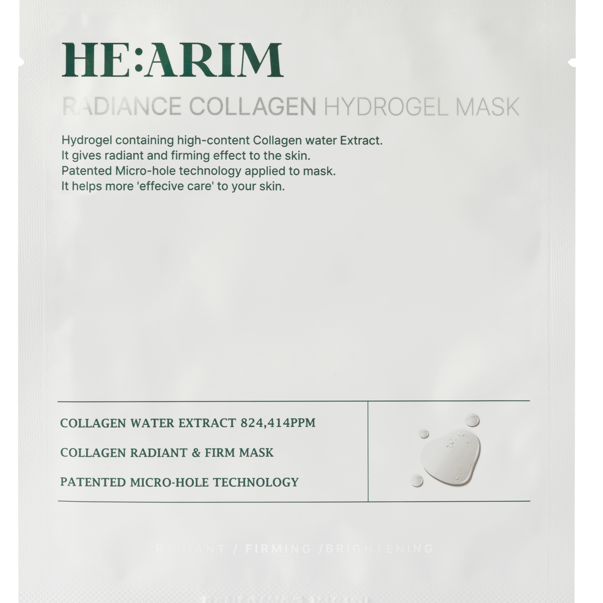 Madnice Radiance Collagen Hydrogel Mask by He:arim – Overnight Firming