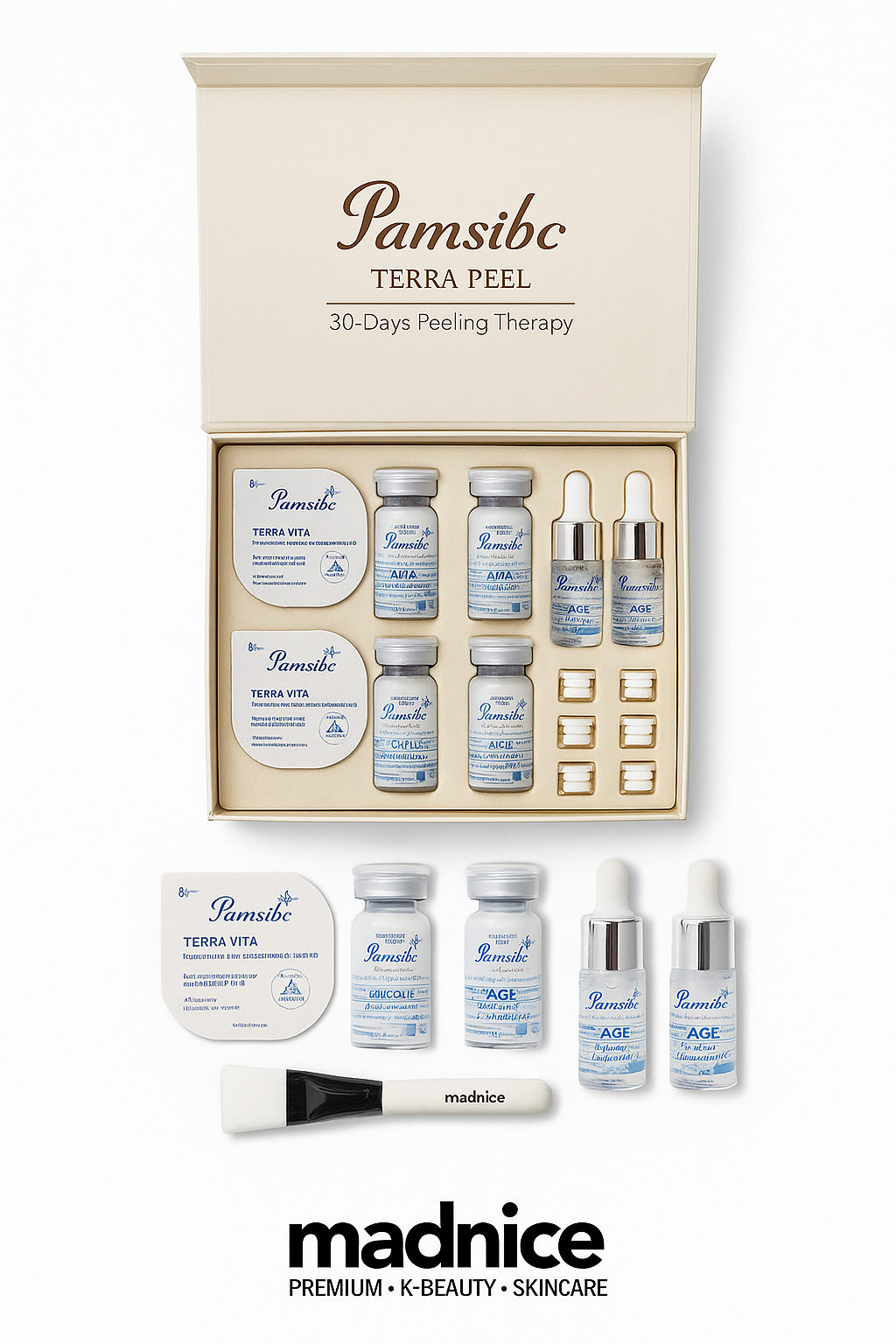 Terra Peel Professional Skin Peeling Kit – 30-Day Rejuvenation System - AHA Peel
