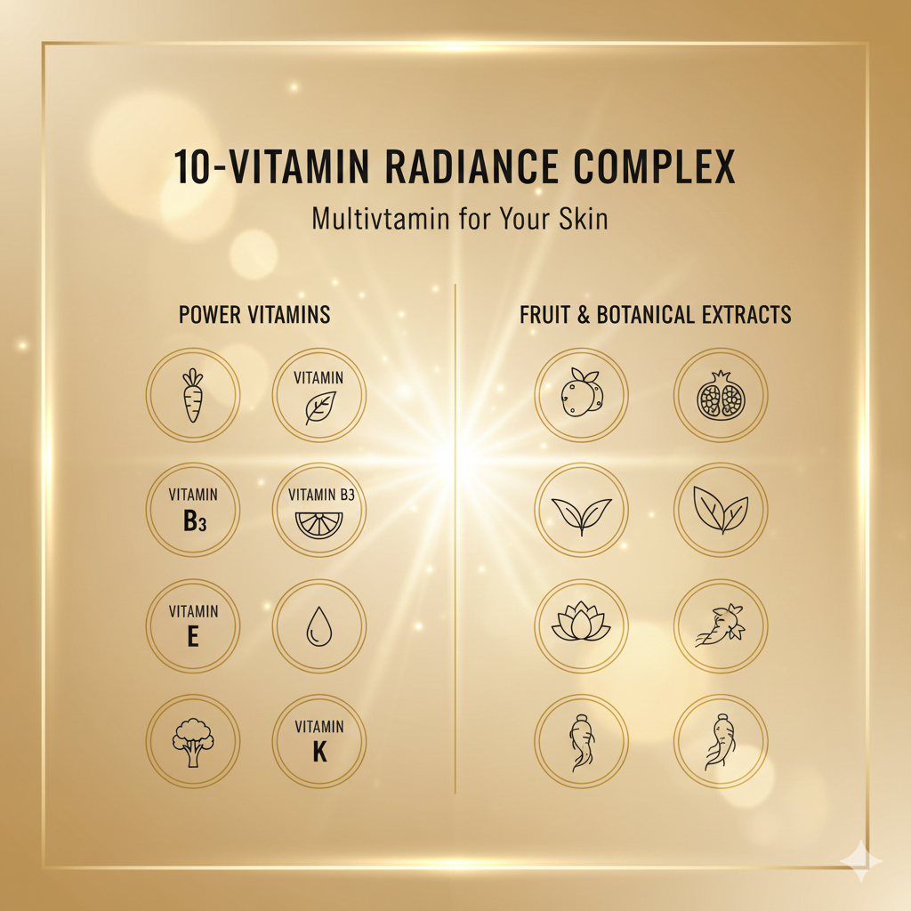 Licorne Glow Vita Cream – Idebenone Antioxidant Power & Radiant Vitamin Moisturizer – 50g