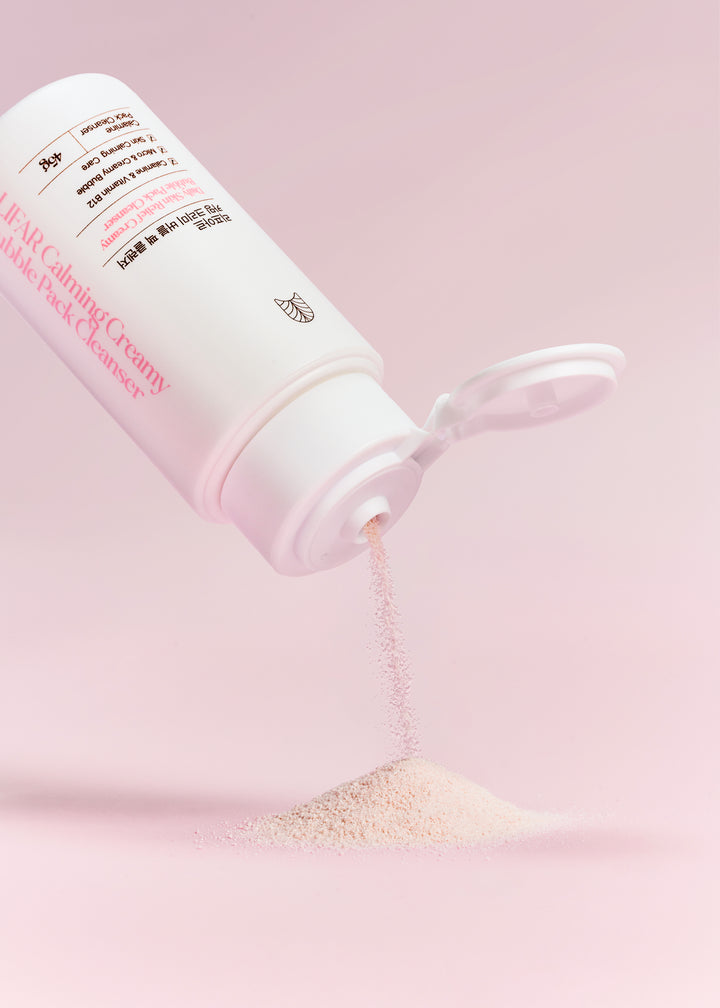 Cosmetic product with a pink background