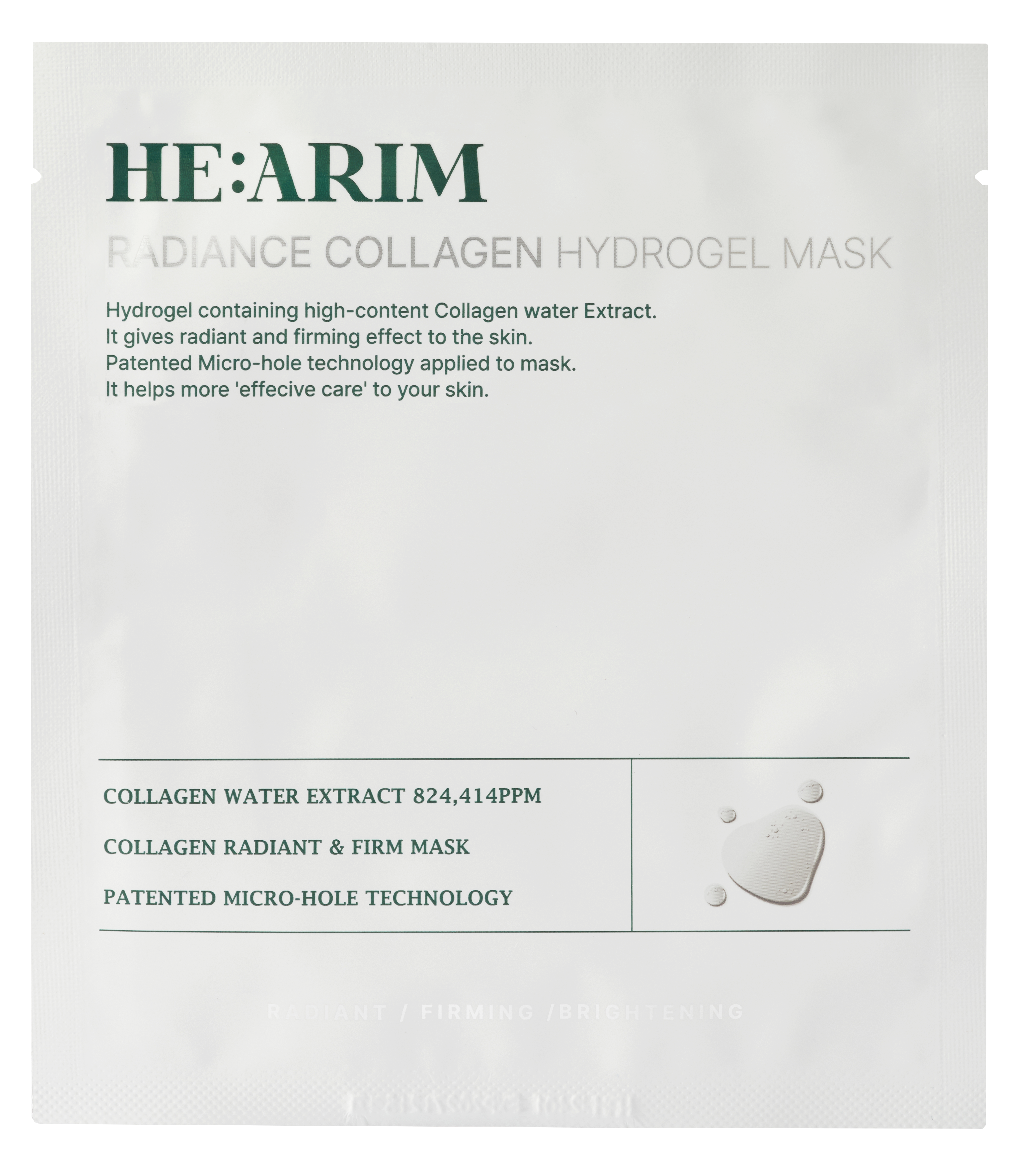 Madnice Radiance Collagen Hydrogel Mask packaging on a white background
