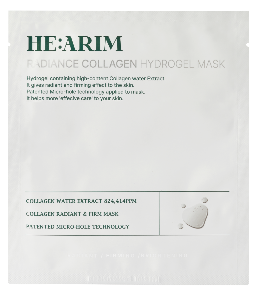 Madnice Radiance Collagen Hydrogel Mask packaging on a white background