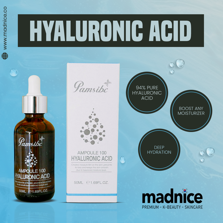 Pamsibc Ampoule 100 HYALURONIC ACID -50ml - 94% Hyaluronic Acid