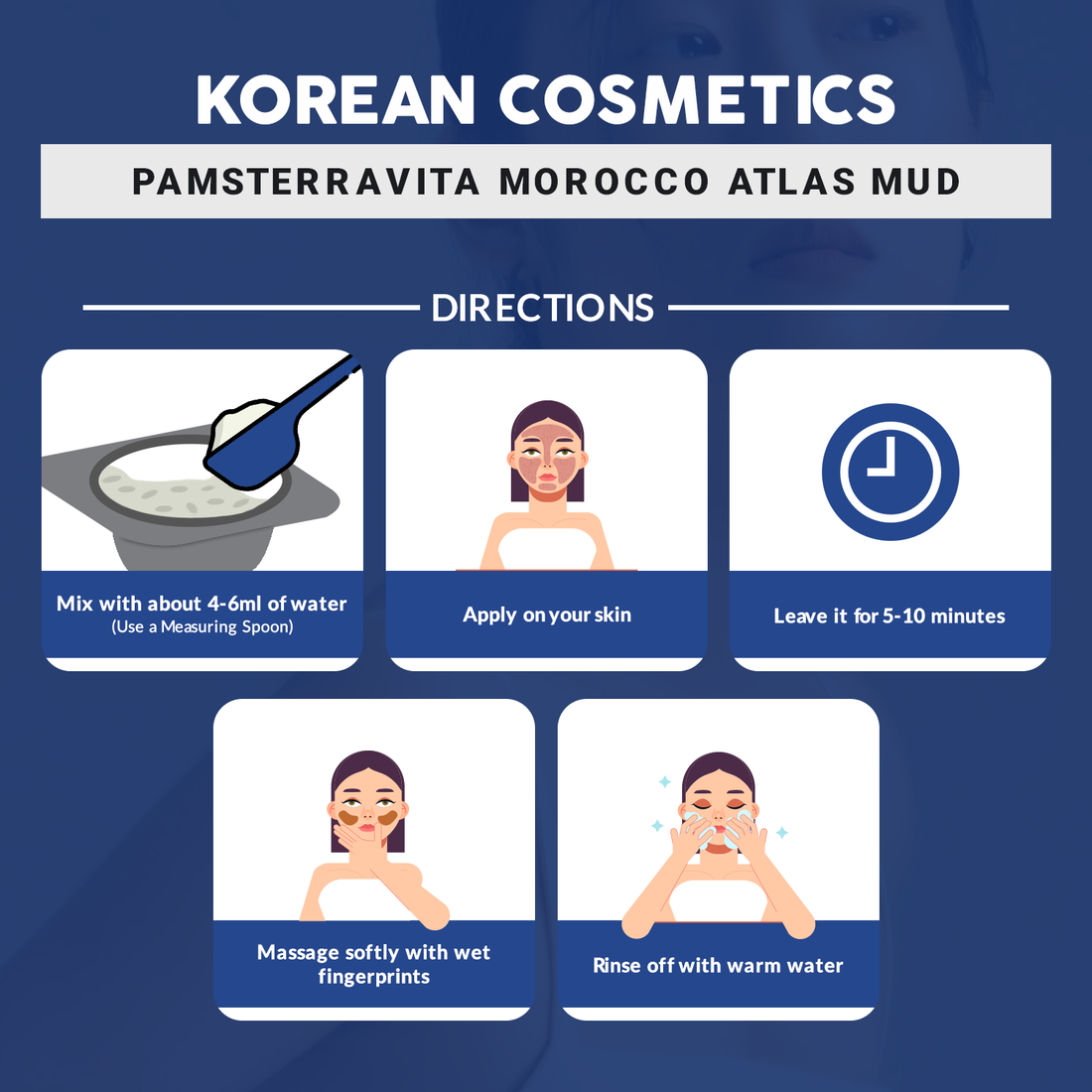 Pams Cosmetic - 100% Natural Clay Mask. One ingredient natural clay mask, cleanses, tones, exfoliates, detoxifies and moisturizes.