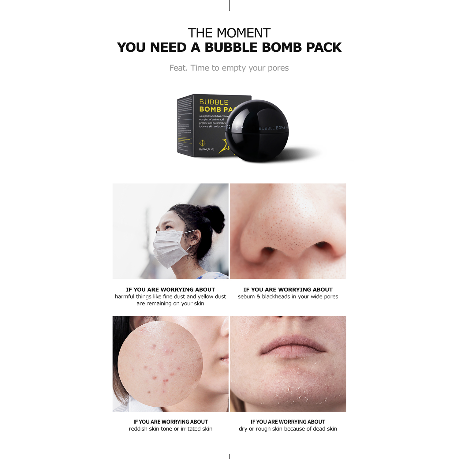 Madnice Bubble Bomb Pack - Exfoliates , Brightens and Balances Skin Tone - 50G 