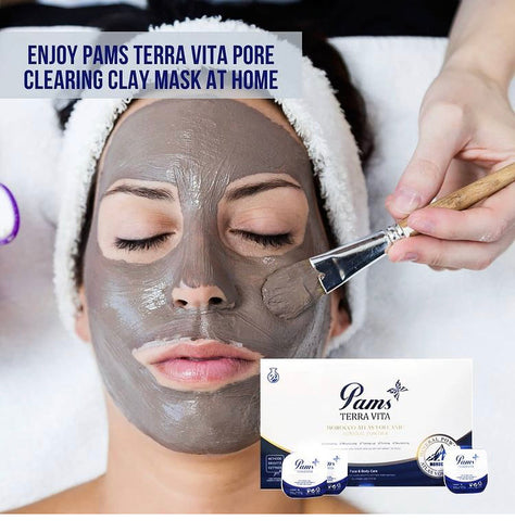Pams Cosmetic - 100 % Natural Clay Mask. One ingredient natural clay mask, cleanses, tones, exfoliates, detoxifies and moisturizes.